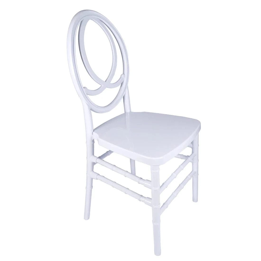 Chivari White ToughResin Infinity Chair - 2 Pack - Some Assembly Required CIRW2-U-ZG-T-2