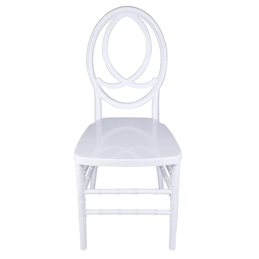 Chivari White ToughResin Infinity Chair - 2 Pack - Some Assembly Required CIRW2-U-ZG-T-2