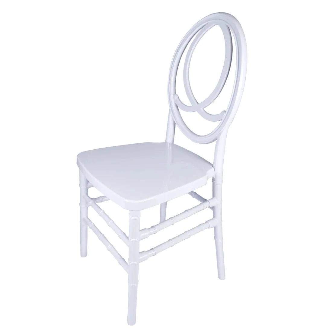 Chivari White ToughResin Infinity Chair - 2 Pack - Some Assembly Required CIRW2-U-ZG-T-2