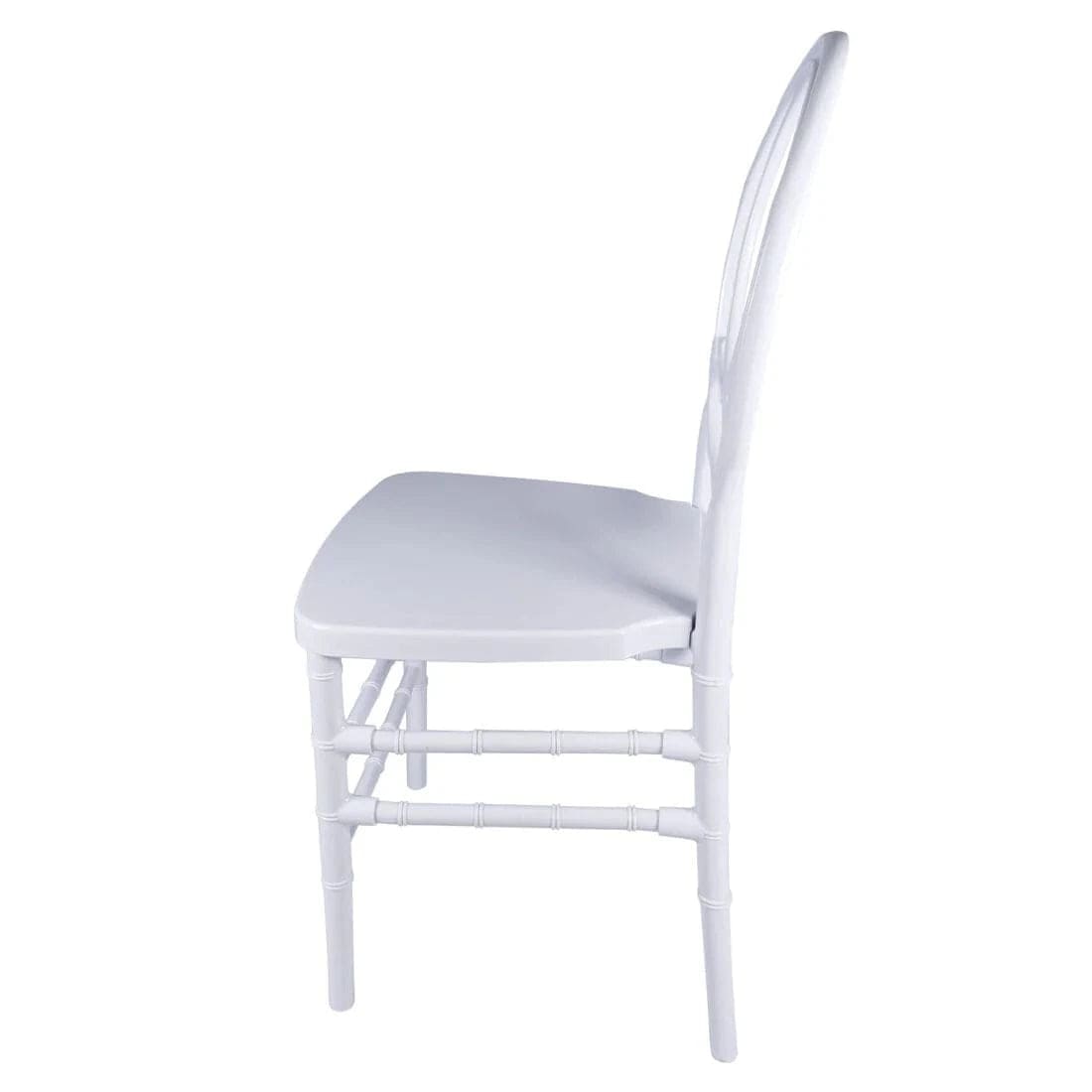 Chivari White ToughResin Infinity Chair - 2 Pack - Some Assembly Required CIRW2-U-ZG-T-2