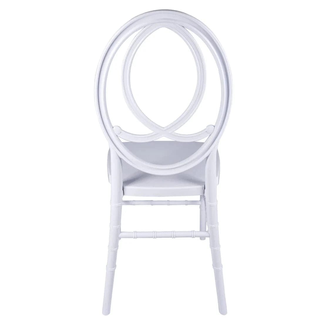 Chivari White ToughResin Infinity Chair - 2 Pack - Some Assembly Required CIRW2-U-ZG-T-2