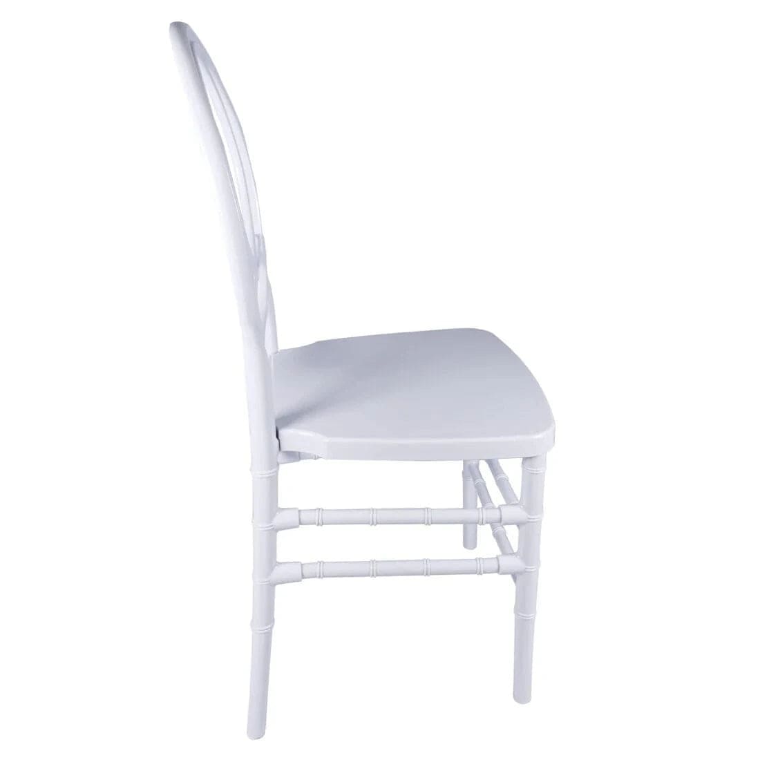 Chivari White ToughResin Infinity Chair - 2 Pack - Some Assembly Required CIRW2-U-ZG-T-2