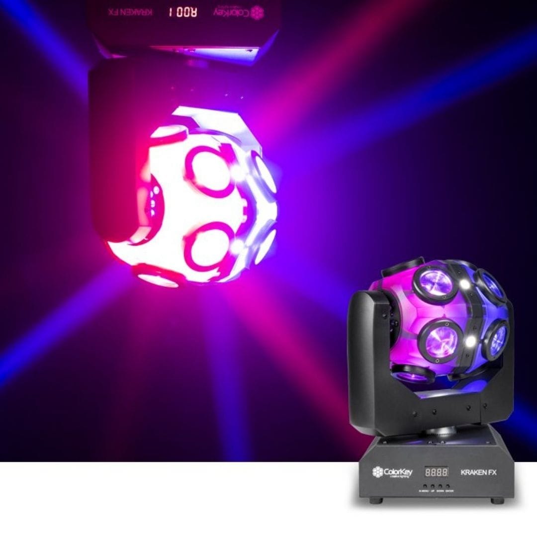 ColorKey ColorKey Kraken FX Quad Color LED Motion Effect Light with Built In Blinder CKU-1070