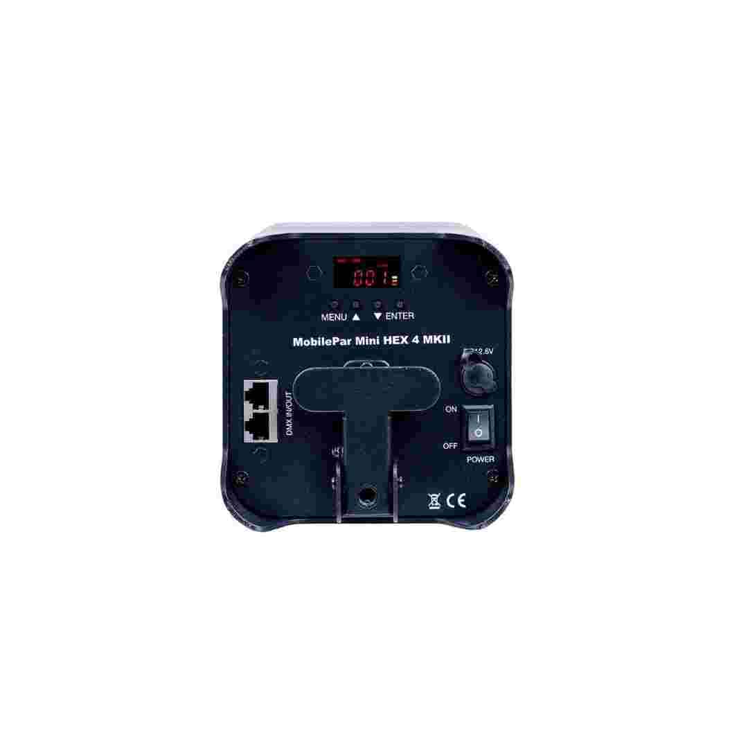 ColorKey Black ColorKey MobilePar Mini HEX 4 MKII 8 Pack Wireless Battery Uplight Bundle with Charging Road Case CKU-6228-KIT
