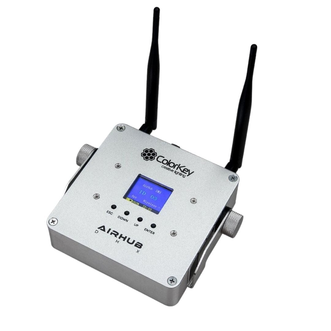 ColorKey ColorKey AirHub DMX Wireless DMX Transceiver System Silver CKU-7010