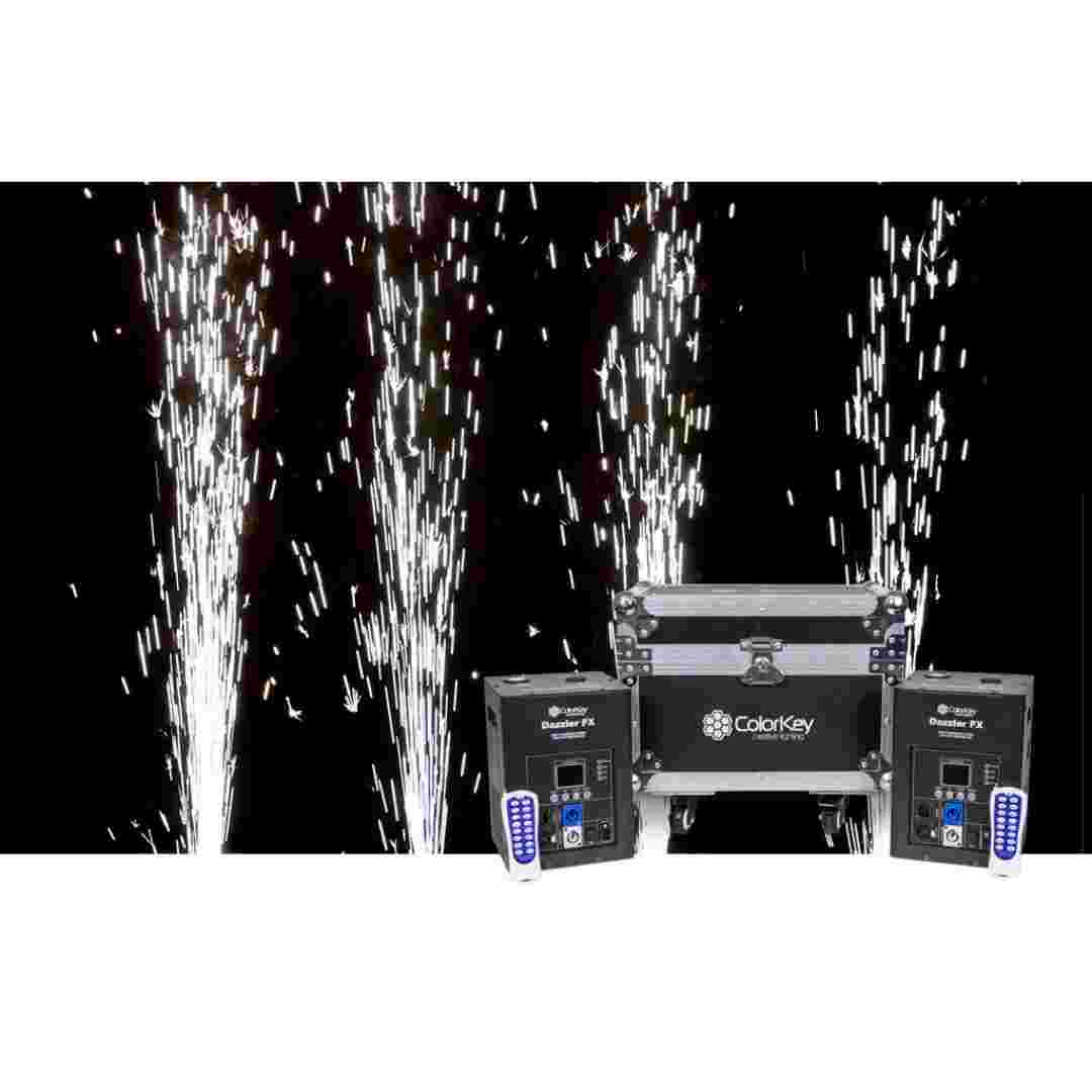 ColorKey ColorKey Dazzler FX MKII 2 Pack Cold Spark Machines with Road Case CKU-7712