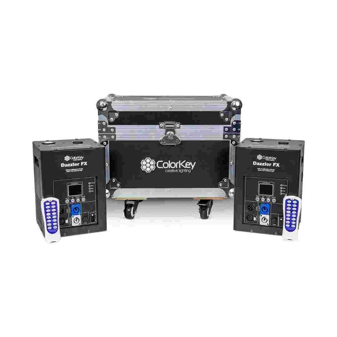ColorKey ColorKey Dazzler FX MKII 2 Pack Cold Spark Machines with Road Case CKU-7712