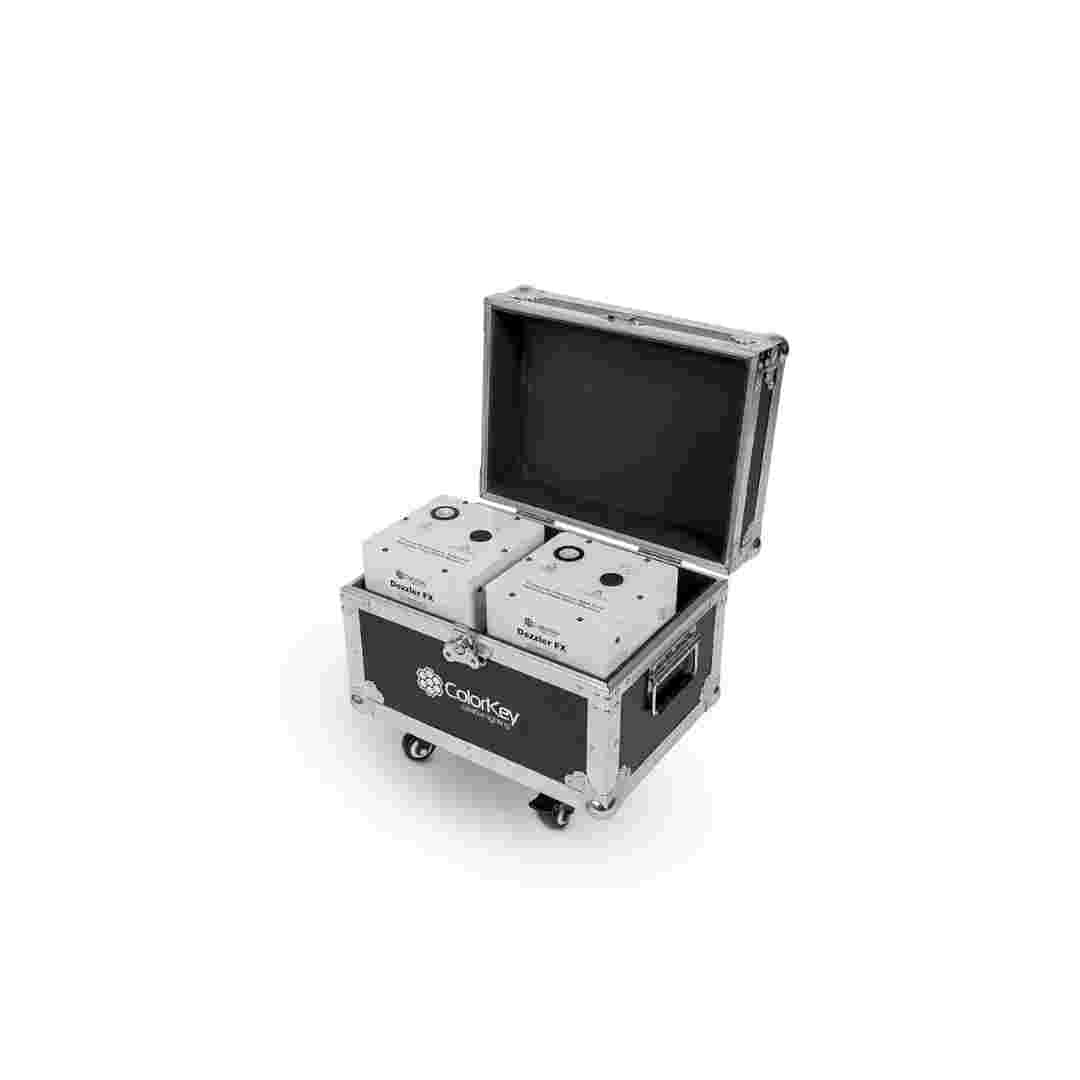 ColorKey ColorKey Dazzler FX MKII 2 Pack Cold Spark Machines with Road Case White CKU-7713