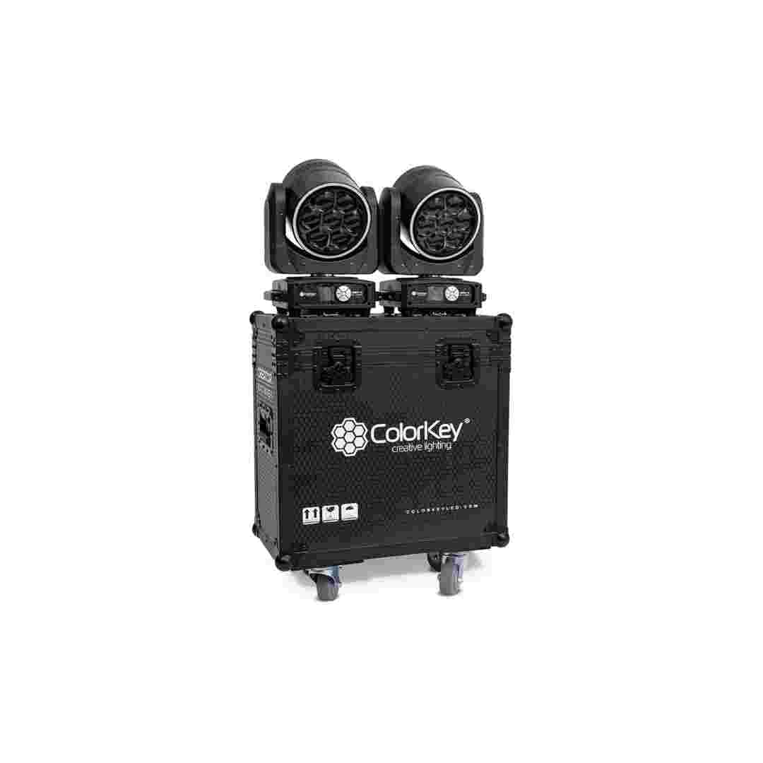 ColorKey ColorKey 2 pc Creator Flight Case for BX7 Wash with Casters CKU-9063