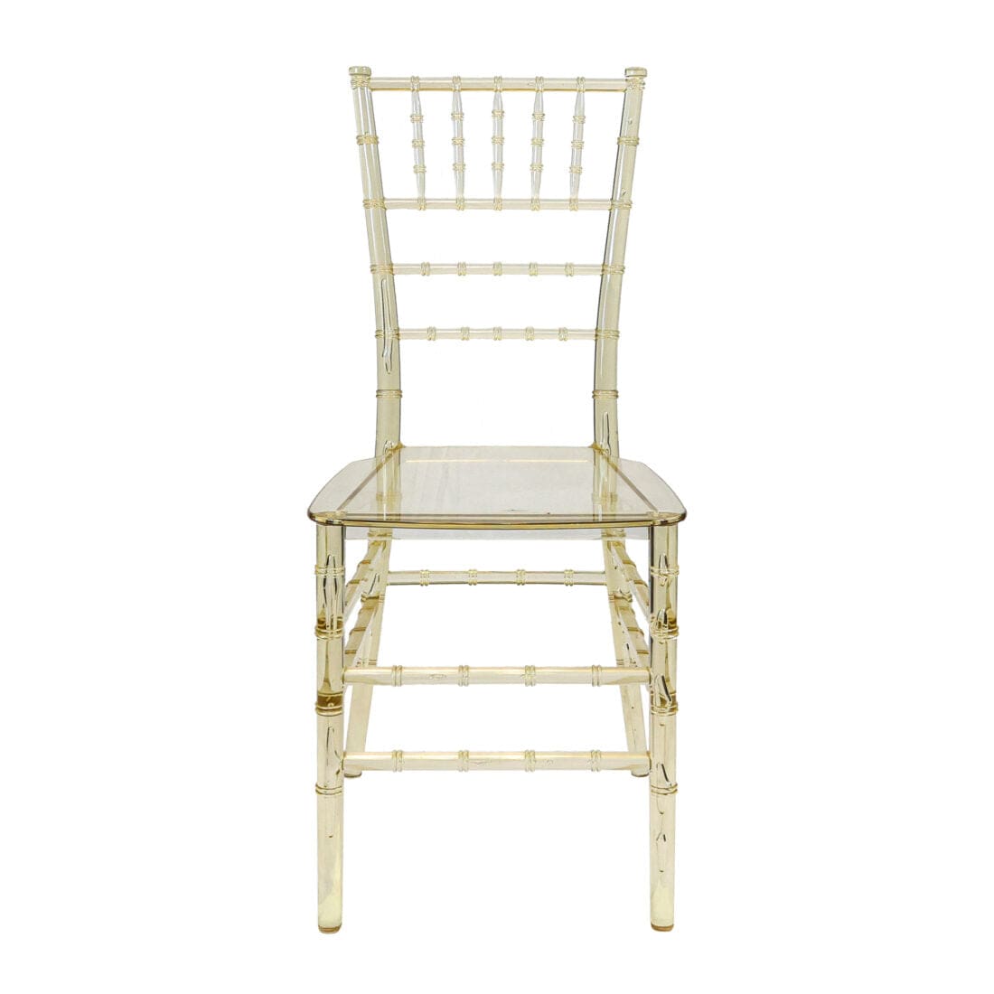 Chivari Clear Gold Champagne Resin Thin-Seat Chiavari Chair CCRCHG-MONO-THIN-ZG-T
