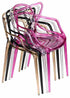 Chivari Fuchsia Clear Resin Orbit Chair CSRF-ZG-T