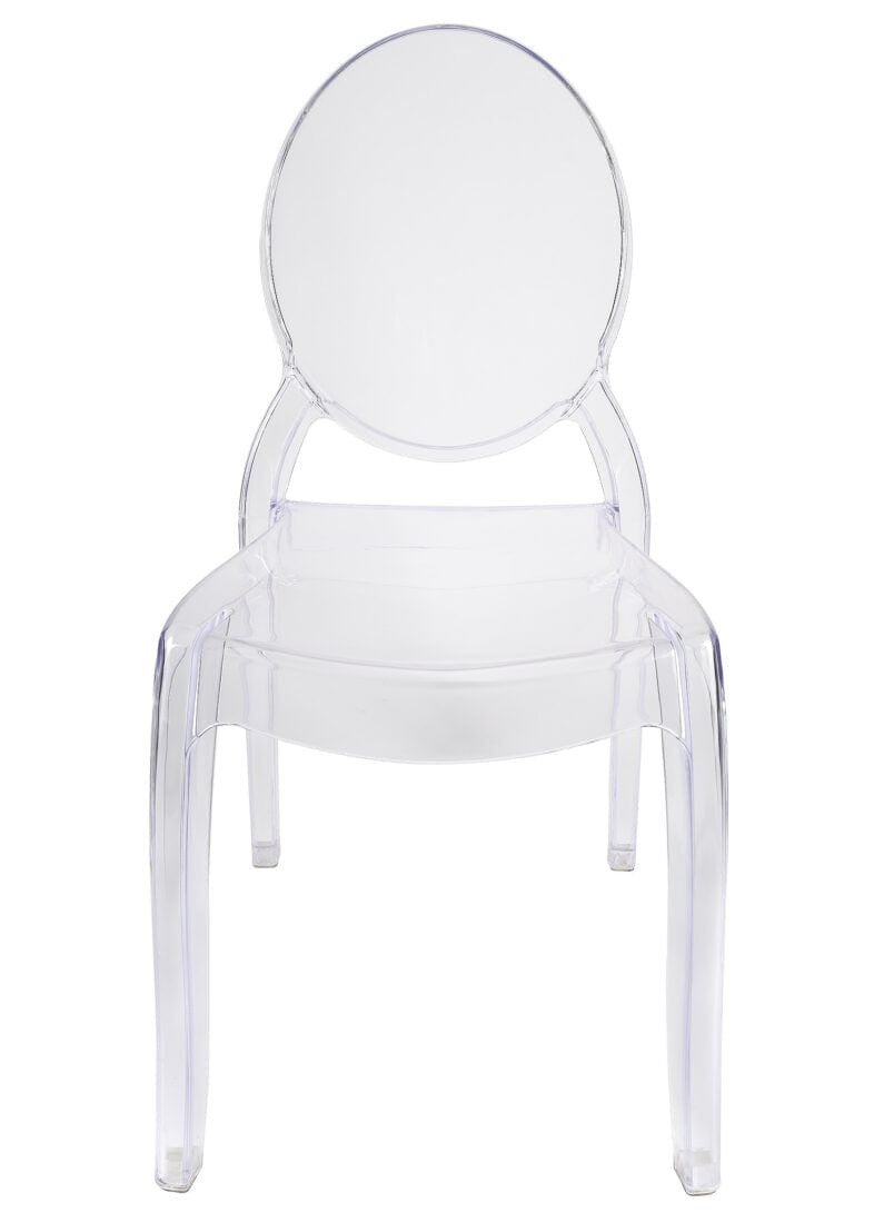 Clear Resin Oval Back Sophia Ghost Chair