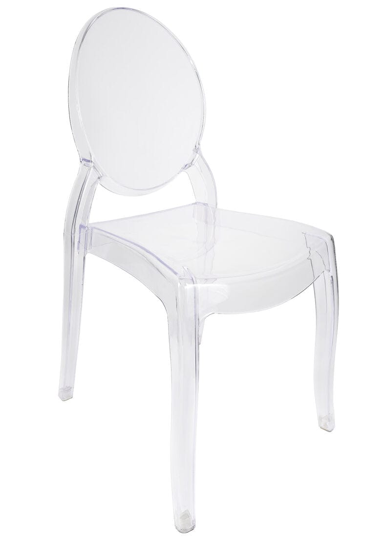 Clear Resin Oval Back Sophia Ghost Chair