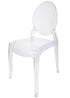 Chivari Clear Resin Oval Back Sophia Ghost Chair CGRS-ZG-T