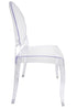 Chivari Clear Resin Oval Back Sophia Ghost Chair CGRS-ZG-T