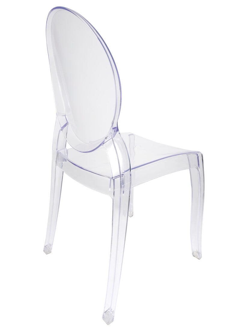 Chivari Clear Resin Oval Back Sophia Ghost Chair CGRS-ZG-T