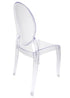 Chivari Clear Resin Oval Back Sophia Ghost Chair CGRS-ZG-T