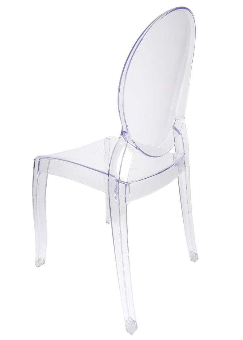 Chivari Clear Resin Oval Back Sophia Ghost Chair CGRS-ZG-T