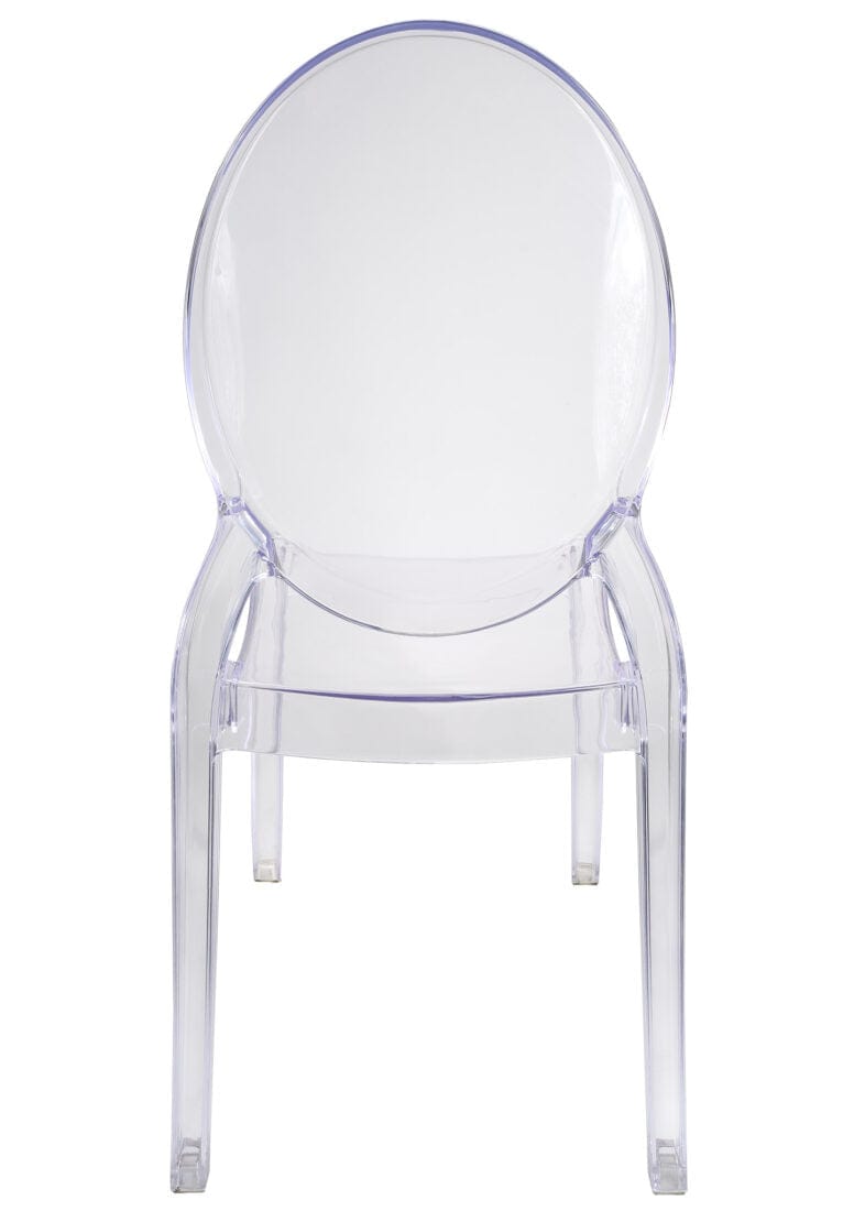 Chivari Clear Resin Oval Back Sophia Ghost Chair CGRS-ZG-T