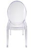 Chivari Clear Resin Oval Back Sophia Ghost Chair CGRS-ZG-T