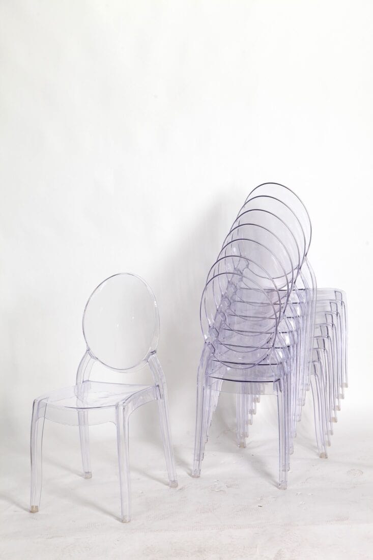 Chivari Clear Resin Oval Back Sophia Ghost Chair CGRS-ZG-T