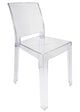 Chivari Clear Resin Square Back Ghost Chair CGRSQ-ZG-T