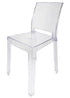 Chivari Clear Resin Square Back Ghost Chair CGRSQ-ZG-T