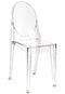Chivari Clear Resin Oval Back Victoria Ghost Chair CGRVC-ZG-T