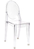 Chivari Clear Resin Oval Back Victoria Ghost Chair CGRVC-ZG-T