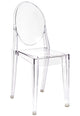 Chivari Clear Resin Oval Back Victoria Ghost Chair CGRVC-ZG-T