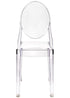 Chivari Clear Resin Oval Back Victoria Ghost Chair CGRVC-ZG-T