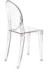 Chivari Clear Resin Oval Back Victoria Ghost Chair CGRVC-ZG-T