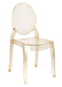 Chivari Gold Clear Resin Oval Back Sophia Ghost Chair CGSRG-ZG-T