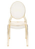 Chivari Gold Clear Resin Oval Back Sophia Ghost Chair CGSRG-ZG-T