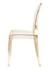 Chivari Gold Clear Resin Oval Back Sophia Ghost Chair CGSRG-ZG-T