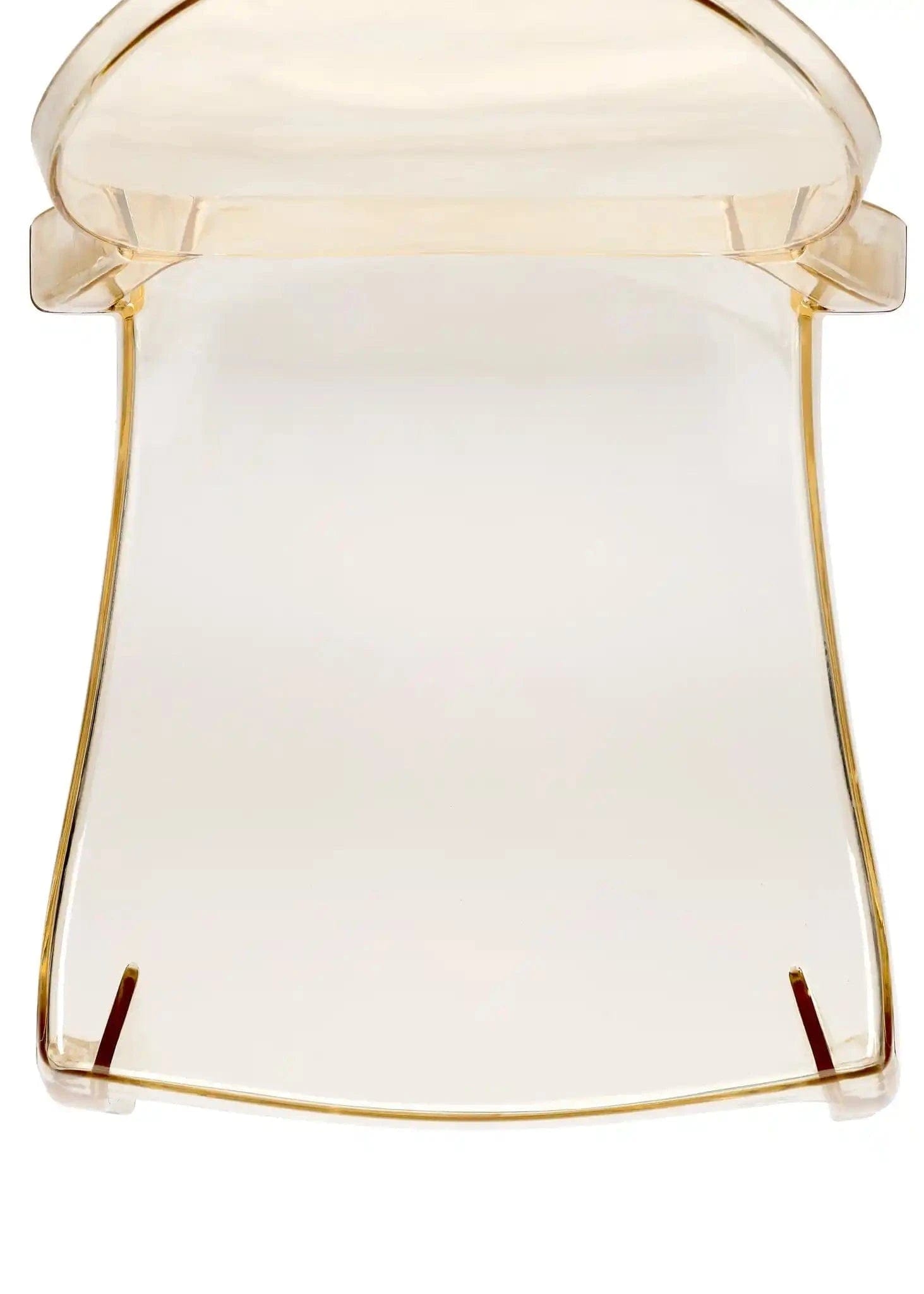 Chivari Gold Clear Resin Oval Back Sophia Ghost Chair CGSRG-ZG-T