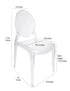Chivari Clear Resin Oval Back Sophia Ghost Chair CGRS-ZG-T