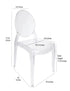 40 Chair Pack Clear Resin Oval Back Sophia Ghost Chair