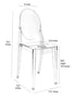 Chivari Clear Resin Oval Back Victoria Ghost Chair CGRVC-ZG-T