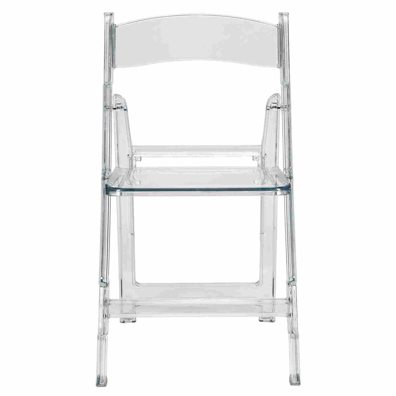 Chivari Clear Resin Folding Chair CFRCL2-HB-T