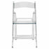 Chivari Clear Resin Folding Chair CFRCL2-HB-T