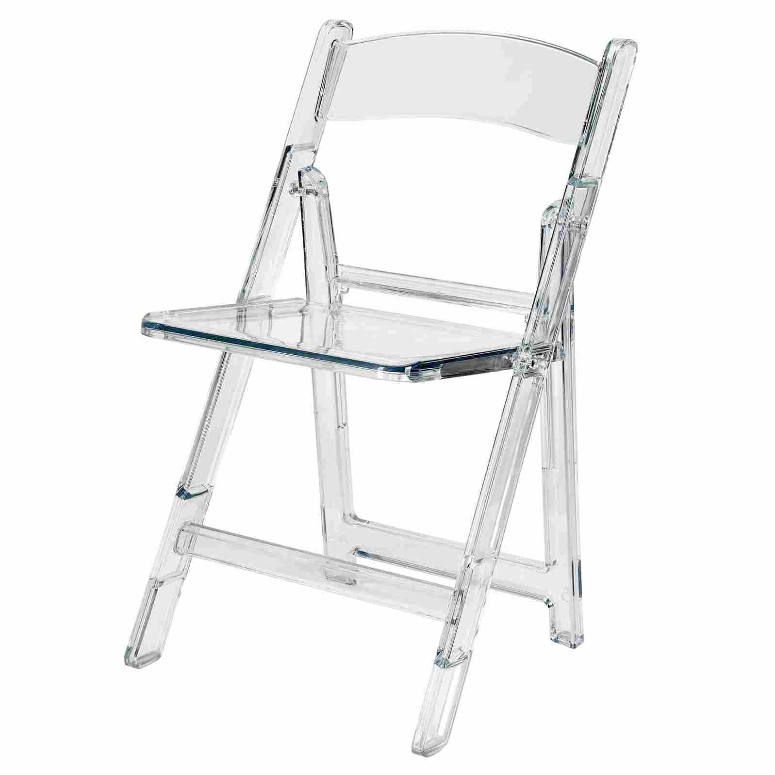 Chivari Clear Resin Folding Chair CFRCL2-HB-T