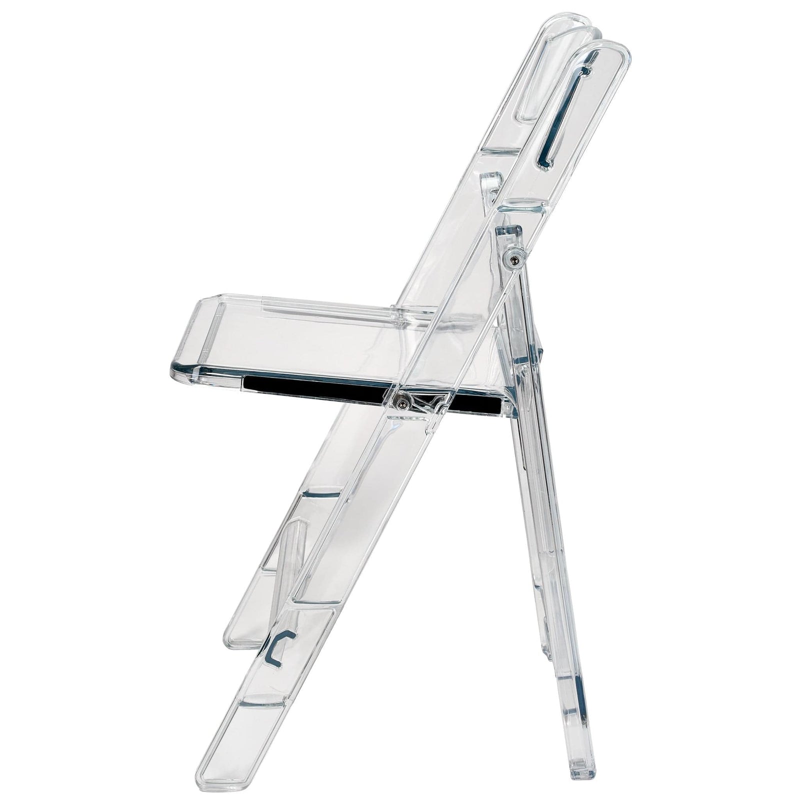 Chivari Clear Resin Folding Chair CFRCL2-HB-T