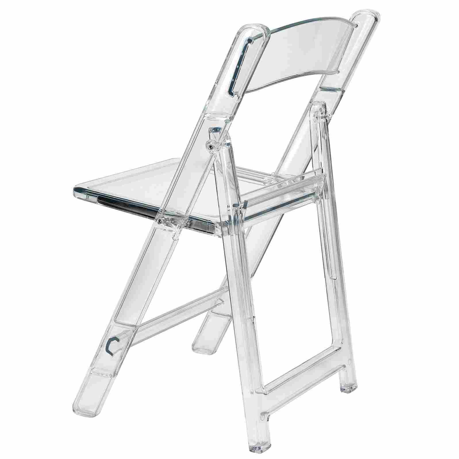 Chivari Clear Resin Folding Chair CFRCL2-HB-T