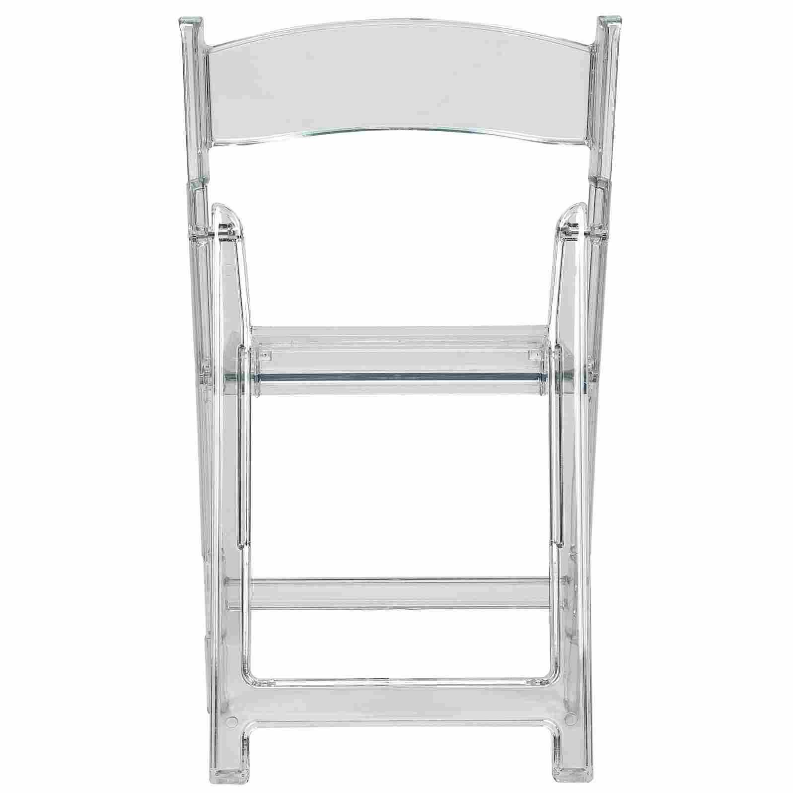 Chivari Clear Resin Folding Chair CFRCL2-HB-T