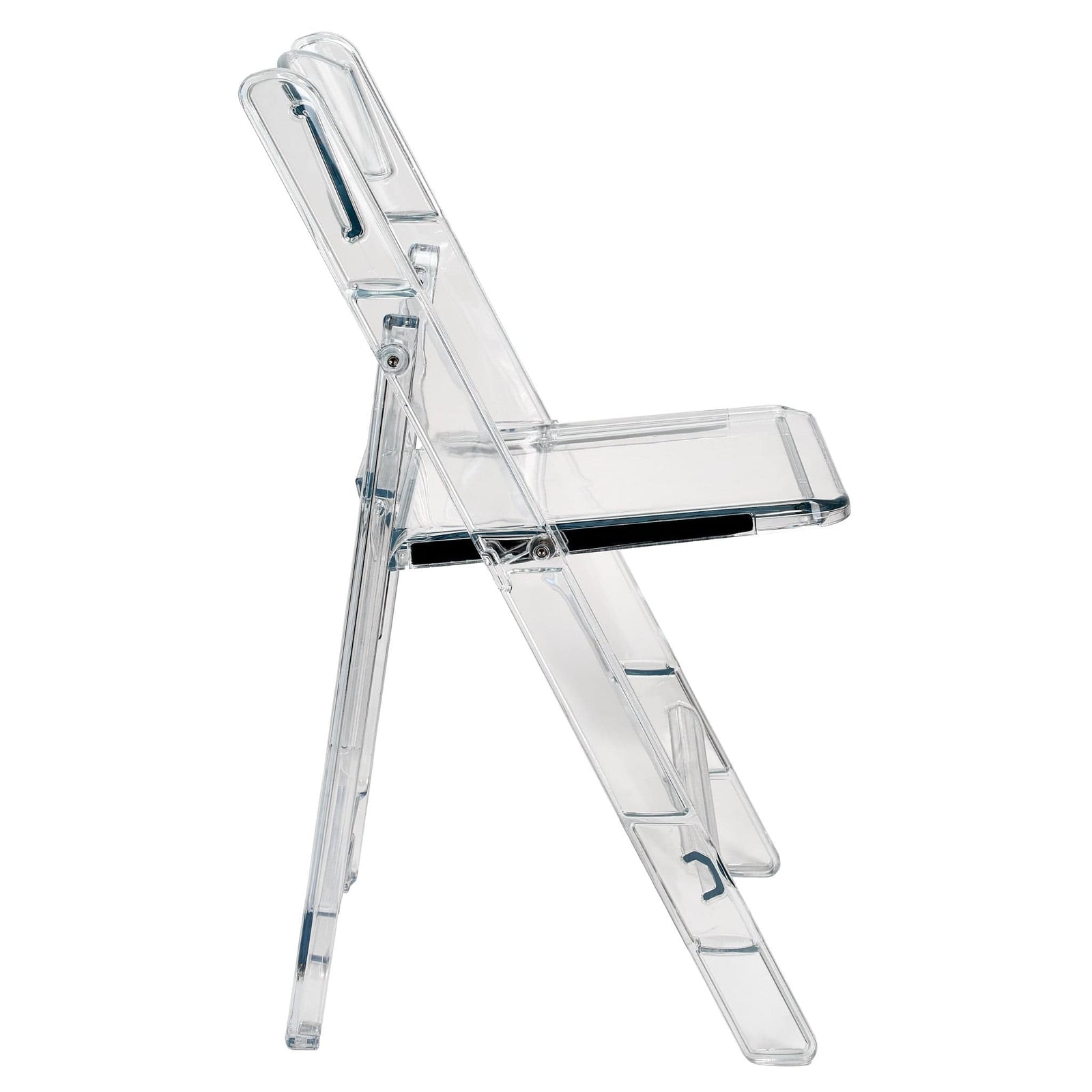 Chivari Clear Resin Folding Chair CFRCL2-HB-T