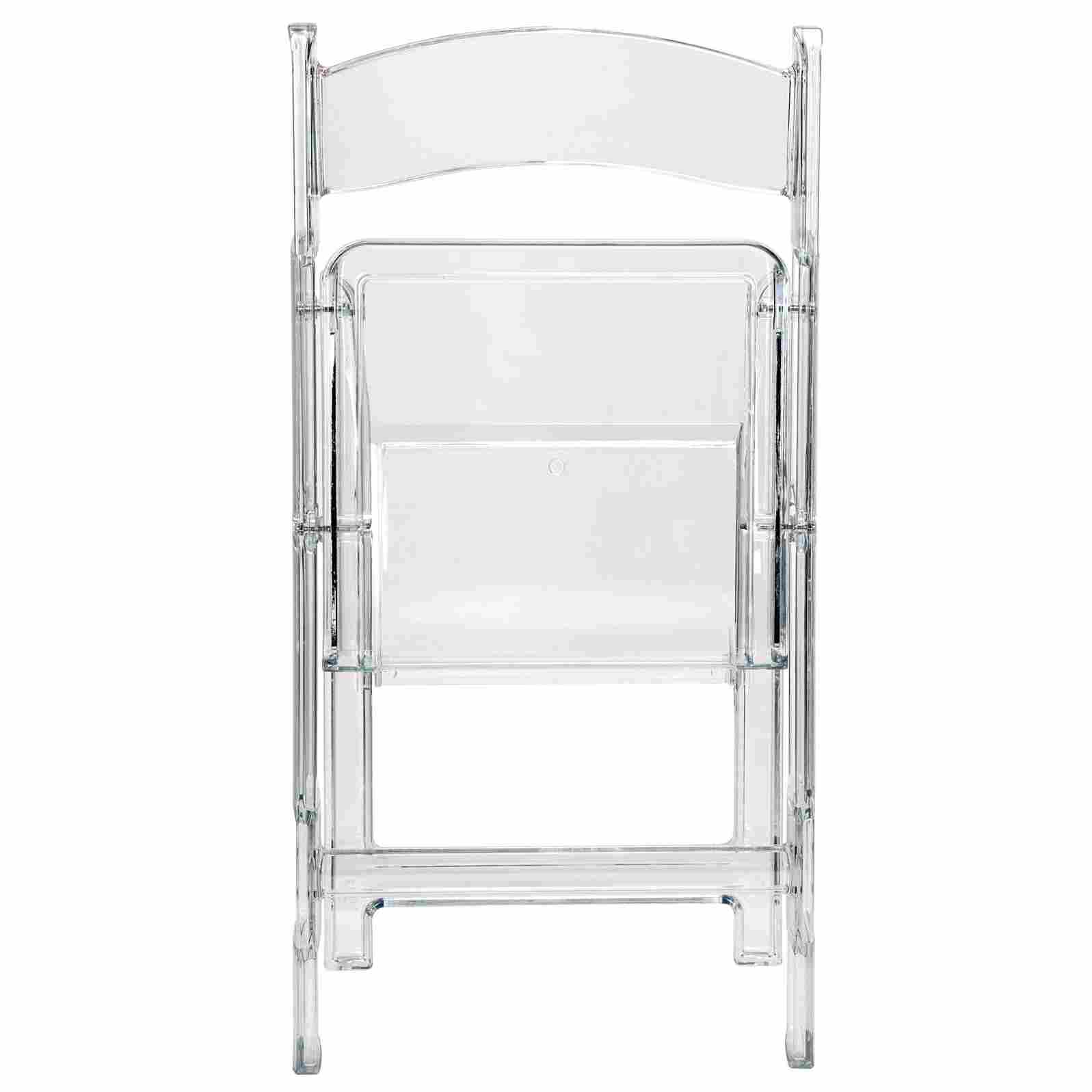 Chivari Clear Resin Folding Chair CFRCL2-HB-T