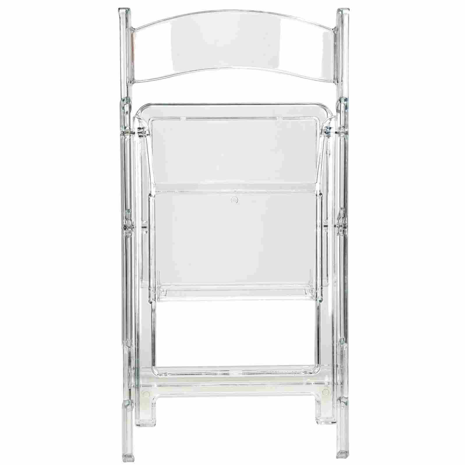 Chivari Clear Resin Folding Chair CFRCL2-HB-T