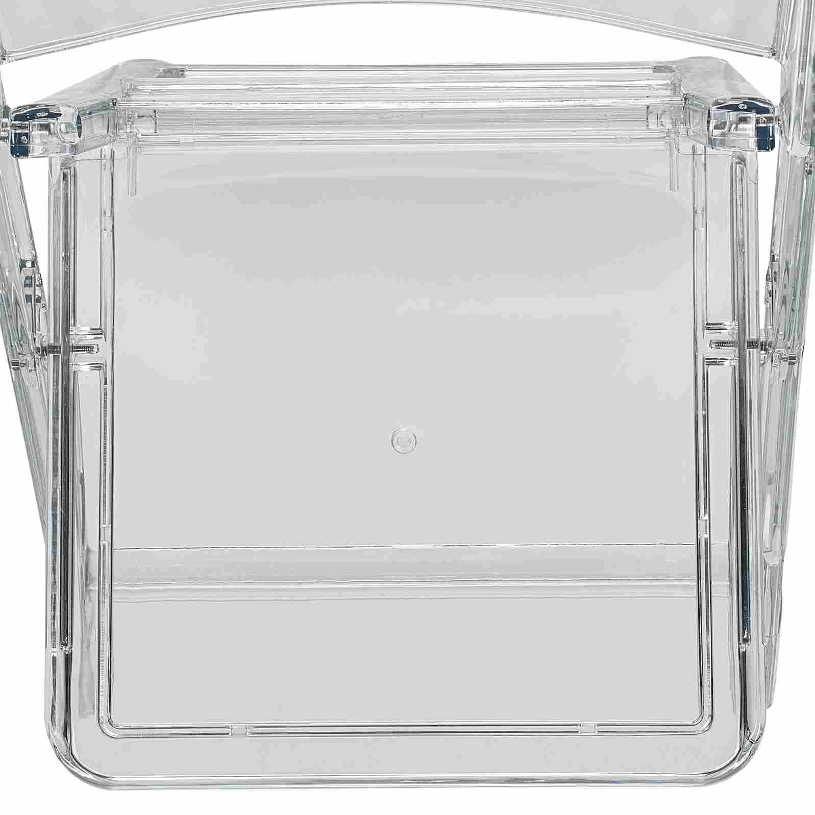 Chivari Clear Resin Folding Chair CFRCL2-HB-T