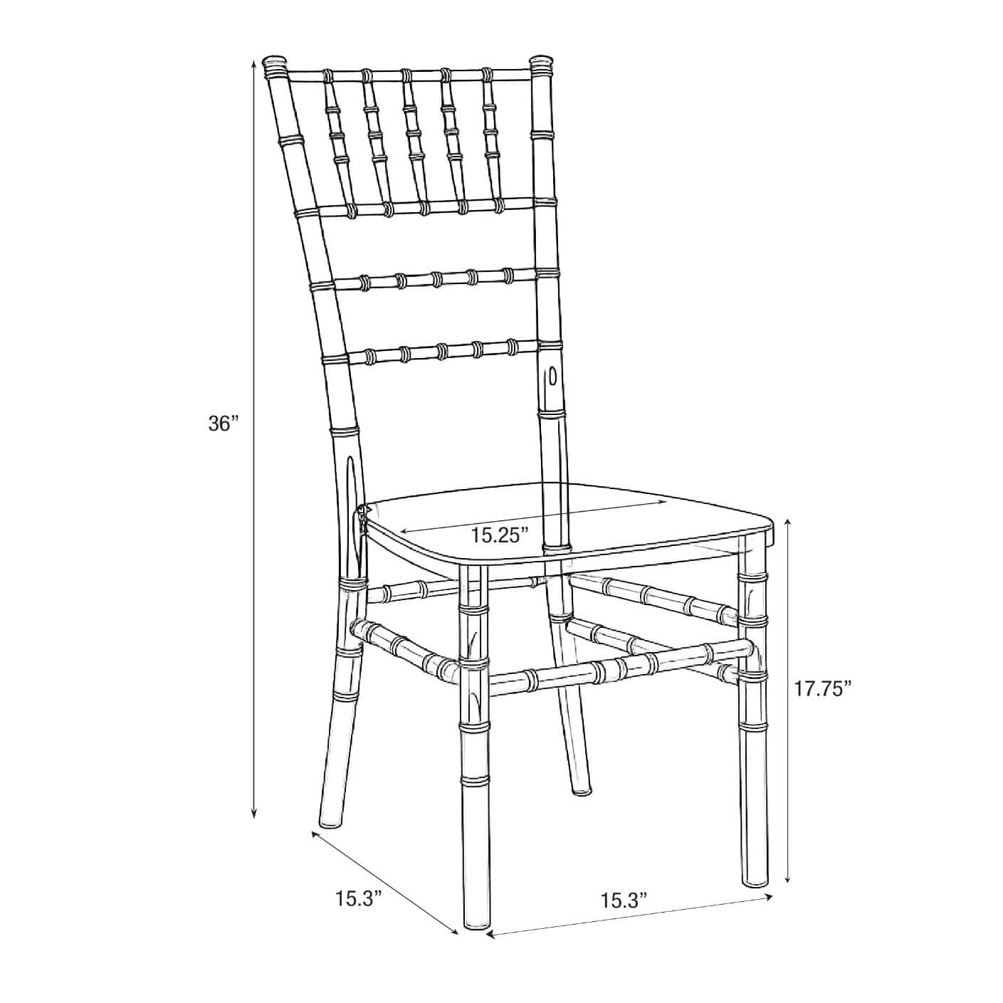 Chivari Clear Resin ProClear™ Chiavari Chair CCRC-ZG-T